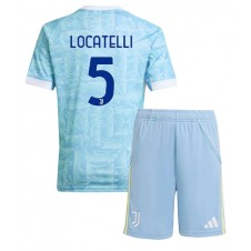 Juventus Manuel Locatelli #5 Bortedraktsett Barn 2025-26 Kortermet (+ korte bukser)